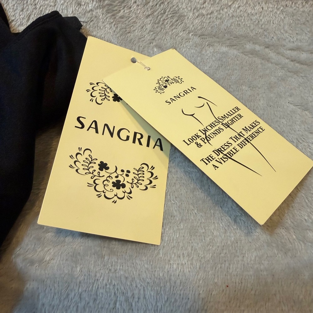 Sangria Black One Shoulder Cocktail Dress Rhinestone Ruched AWYEC32I Size 10 NWT - Picture 9 of 10